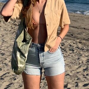 Zara Light Blue Denim Shorts